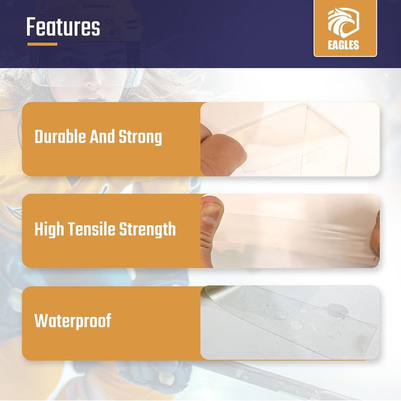 Eagle's Hockey Tape Multipurpose Cloth Tape Roll for Lacrosse Baseball & Softball Bats, Rackets, Pullup Bars, Gardening Tools, Sports Gift Perfect for Wrist, Ankle, Foot, Knee and Hand Taping - Image 5